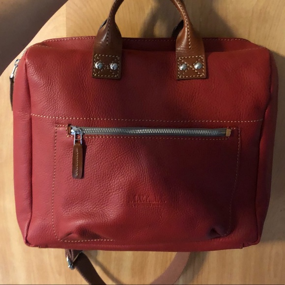 Red & Brown Leather Crossbody from The Manual Co. - Picture 4 of 5